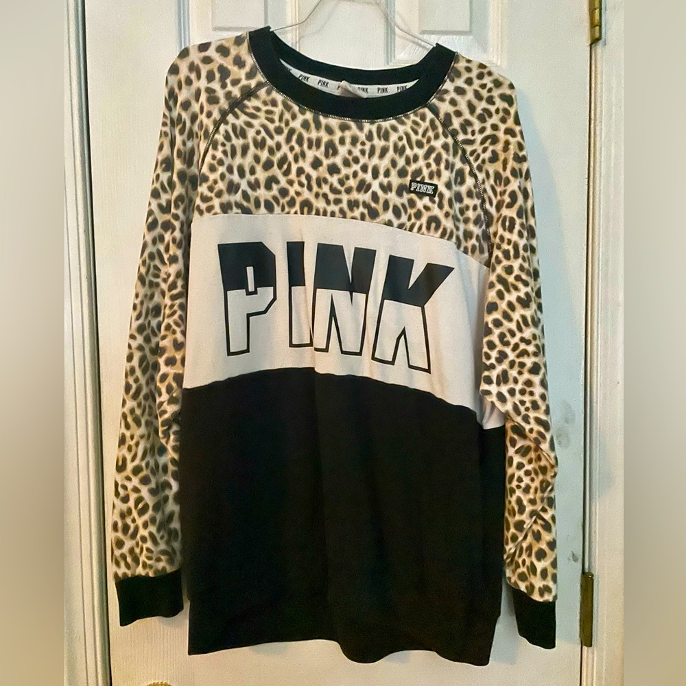 Victoria Secret Pink cheetah sweatshirt